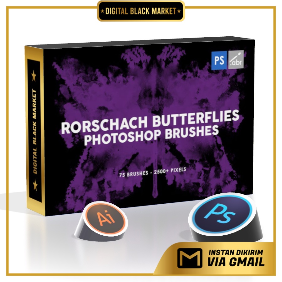 75 Rorschach Butterflies - Photoshop Brushes