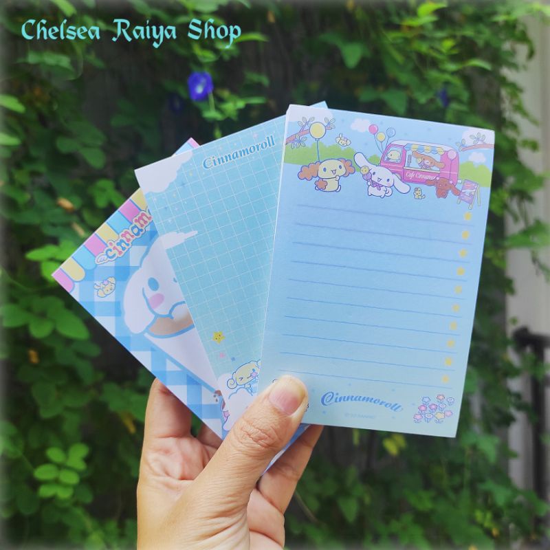 

Memo Notes Sanrio Cinnamoroll 3pcs 8x12cm 3 Designs @80 Sheets Cinamoroll Cinamorol Cinnamonroll Kawaii