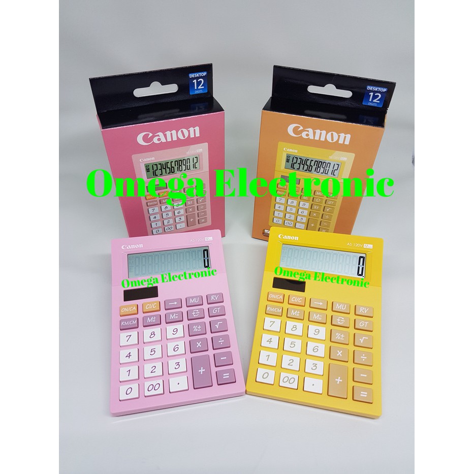 

Terlaris Canon AS-120V Calculator Desktop Kalkulator Stylish Warna Colorful AS Elegan