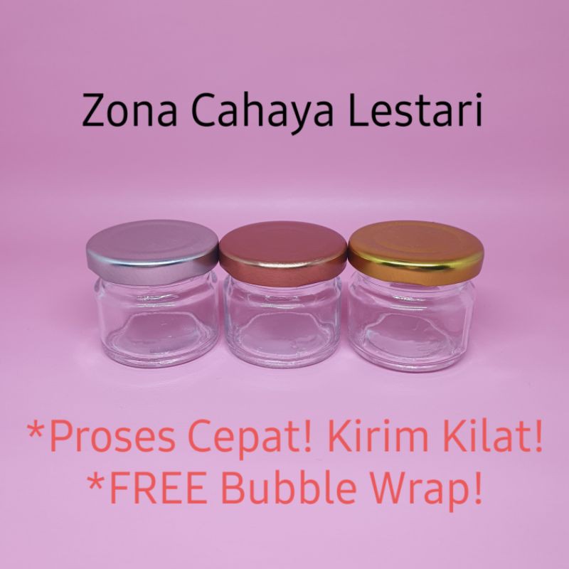 JAR 25ML/ BOTOL JAR KACA MINI 25 ML TOPLES BUMBU/MADU