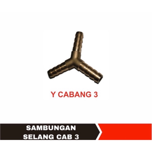 Sambungan Selang Y Cabang 3 Ukuran 6mm