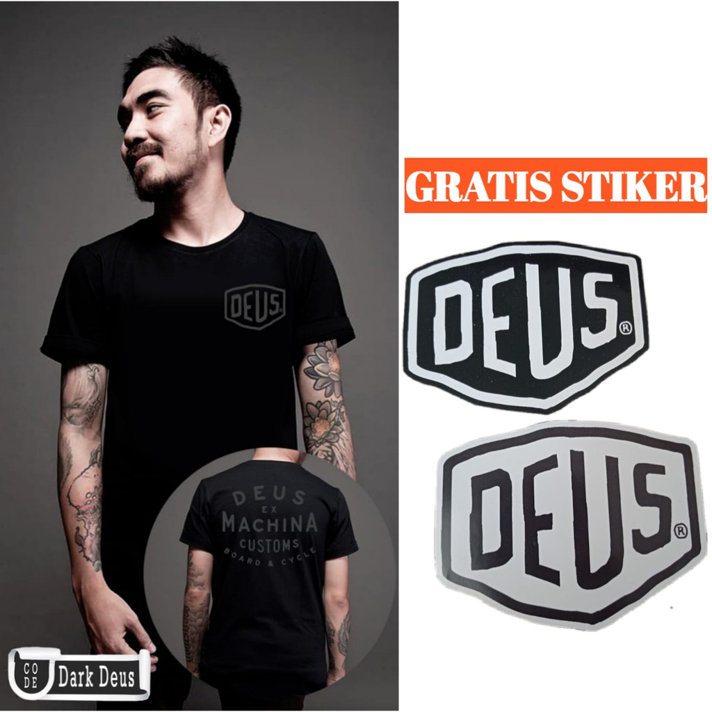  Kaos  Pria Deus  ex Machina Dark Deus  Shopee Indonesia