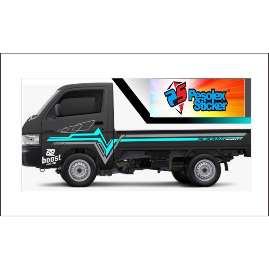 Cutting Sticker Lis Body Mobil Carry Tayo Picup