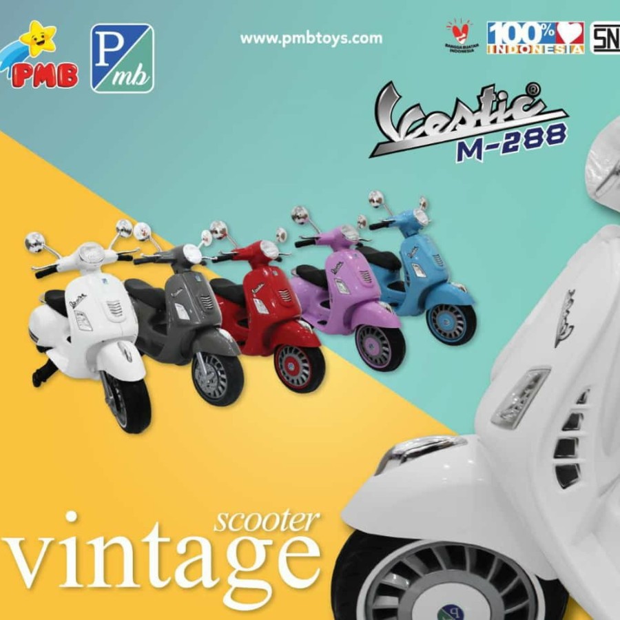 mainan motor vespa aki anak