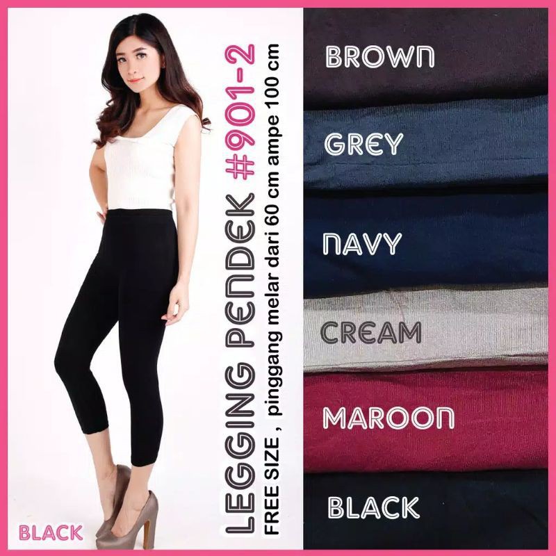 ( COD ) Celana Legging Polos  7per8 Pendek  Import# lLegging Import# Legging SlimFit # Supplier Legg