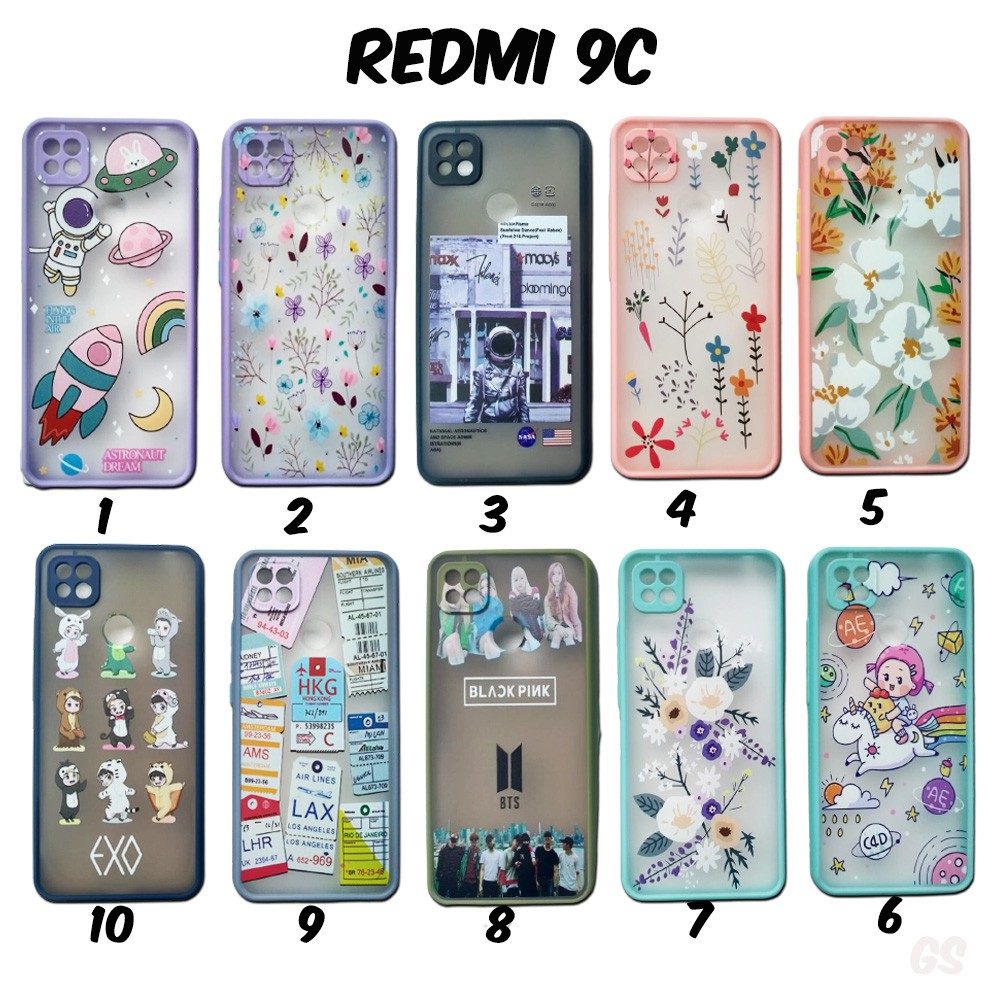 Protector Lens Casing Redmi 9A Summer Flowers Hybrid Gambar Pelindung Lensa  | KPOP Korea