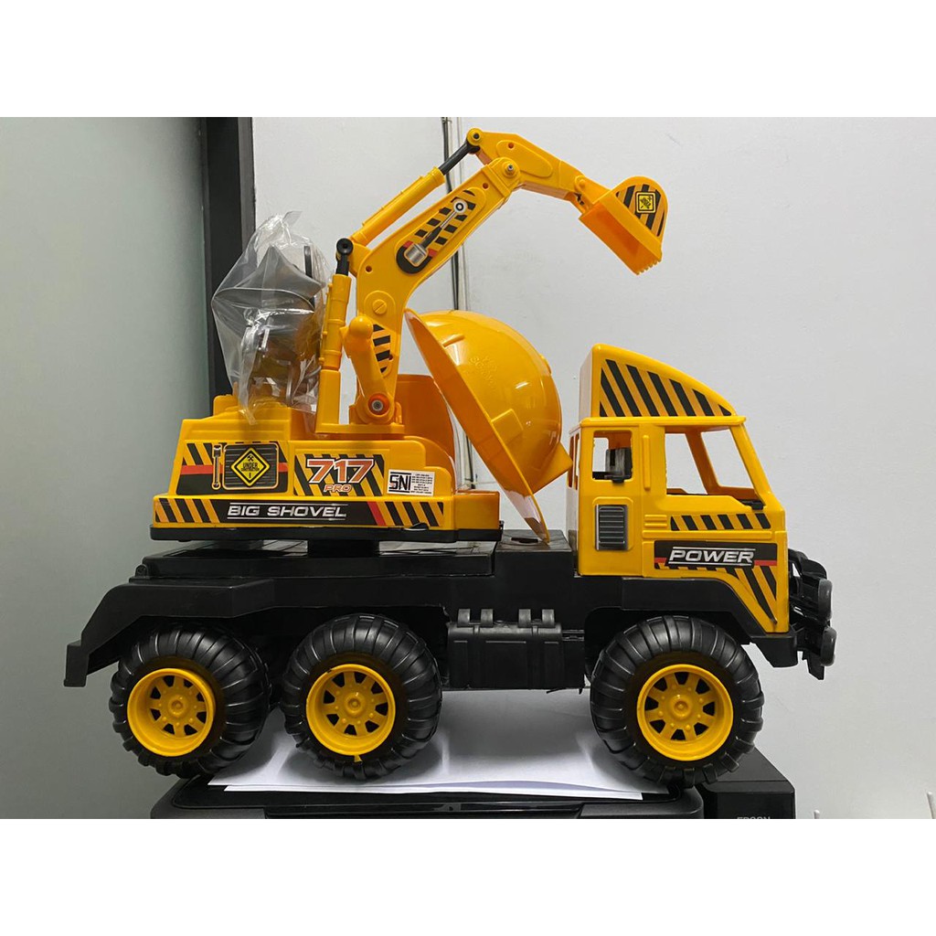 MAINAN ANAK MOBIL MOBILAN TRUK EXCAVATOR BESAR PLUS HELM / MDK 717 PRO