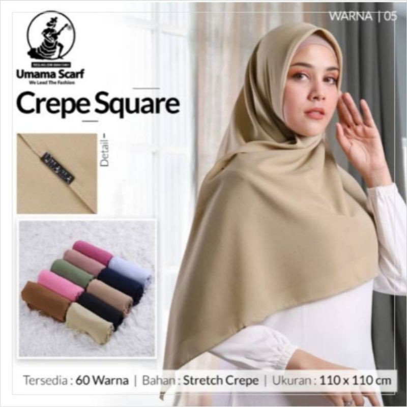 Hijab Segiempat Umama Scraf Crepe Square Lc Jilbab Segiempat Diamond Lc