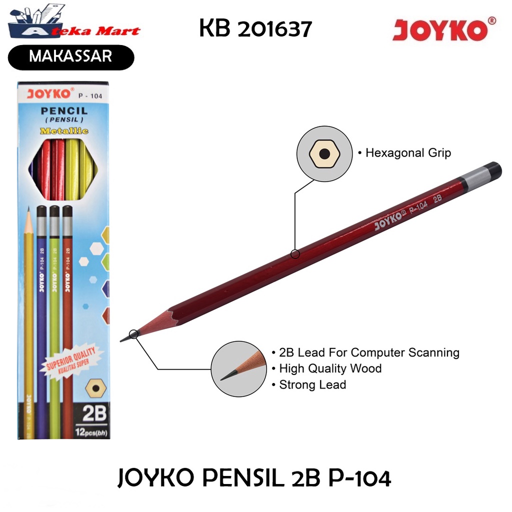 

[BOX/12PCS] ] JOYKO PENSIL 2B P-104