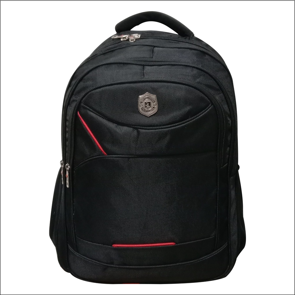 Tas Punggung Ransel laptop Bahan Tebal Model Polo Polos Untuk Pria Wanita Unisex Bahan Tebal Import -  Polo Global - 9714