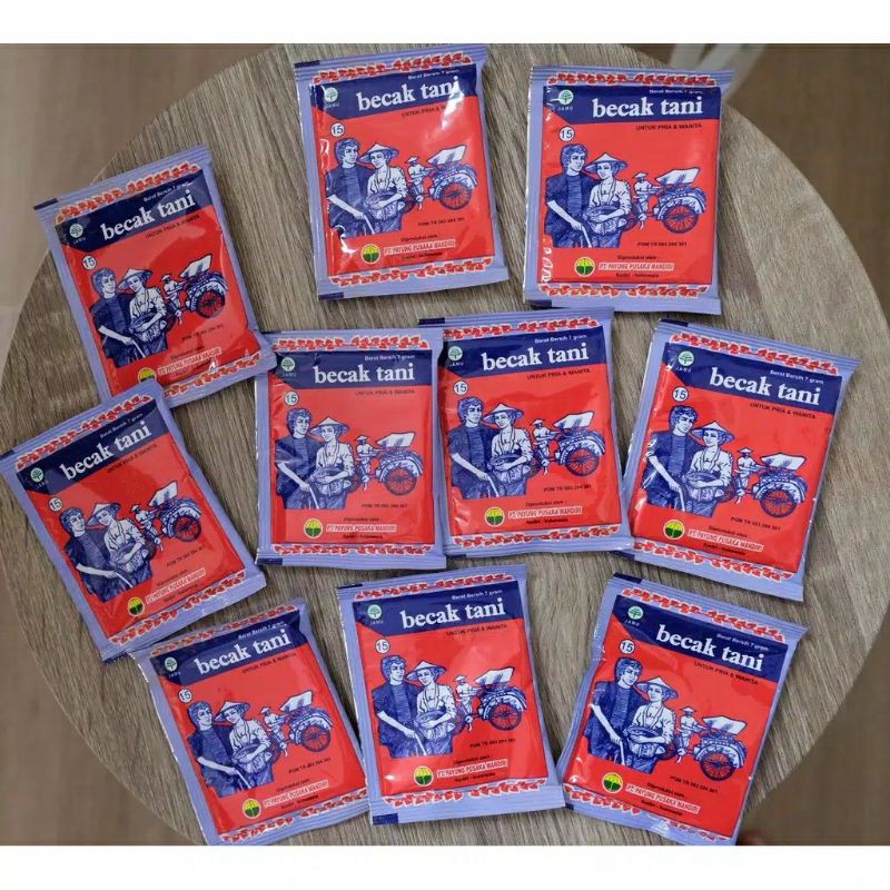 Jamu Cap Becak Tani 1 Pack isi 25 Sachet - Payung Pusaka