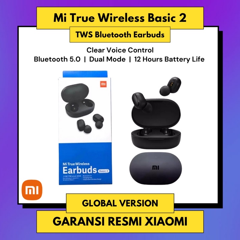 Xiaomi Mi True Wireless Earbuds Basic 2 Original Headset Bluetooth Earphone Xiaomi Airdots TWS