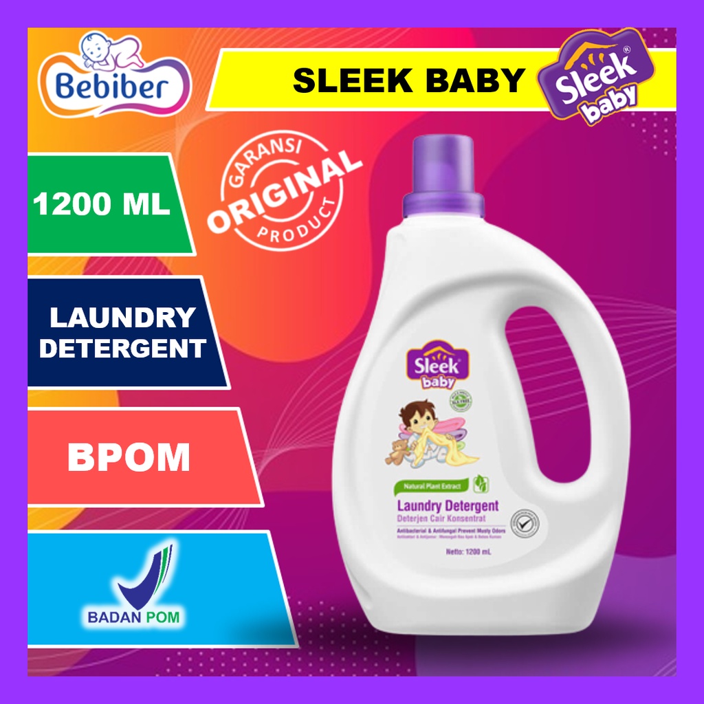 Jual SLEEK BABY LAUNDRY DETERGENT BOTOL 1200ML / SABUN PAKAIAN BAYI