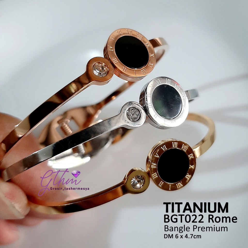 Gelang Titanium Branded BVL Watch Rome Mewah Anti Karat Perhiasan Import Fashion Premium BGT022