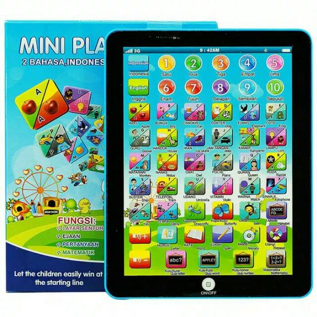 PLAY PAD MINI 2 BAHASA- MAINAN ANAK EDUKASI EDUKATIF PLAY PAD