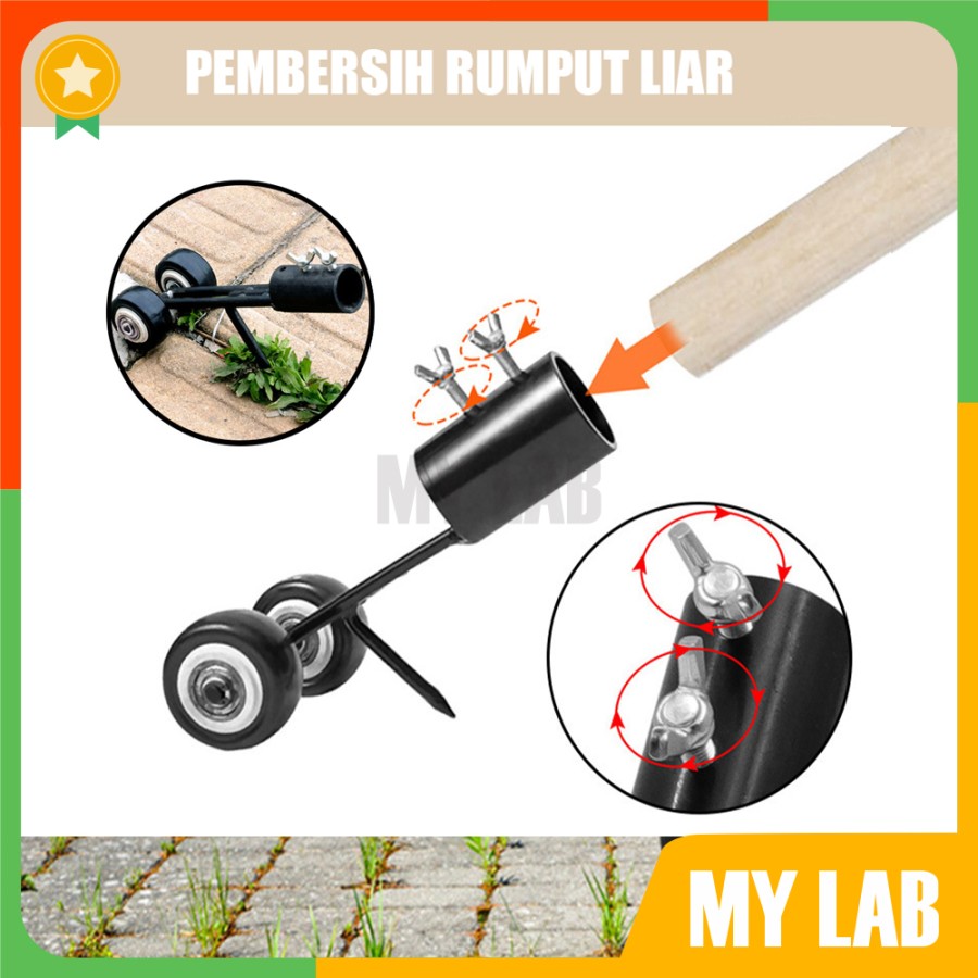 Alat Pembersih Rumput Liar Model Dorong Dengan Roda