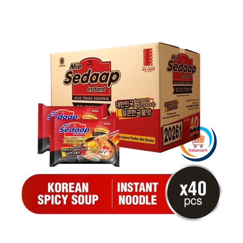 Jual Mie Sedaap Selection Korean Spicy Soup Kuah 77 Gr 1 Dus Isi 40 Pcs