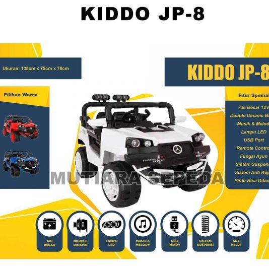 MOBIL ACCU KIDDO JP-08 MAINAN KENDARAAN ANAK MOBIL AKI
