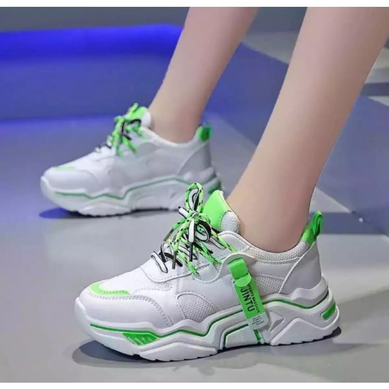 Sepatu wanita fashion korea gts 219,Sepatu cewek JINTU Korea styl fashio,sepatu sneakers cewek putih-7