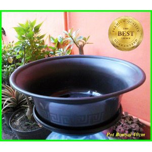 Only Gosend Pot Bonsai Gbl 40 / Pb 40 Hitam - Pot Tanaman Plastik Bonsai 40 Cm - Pot Adenium Sikas