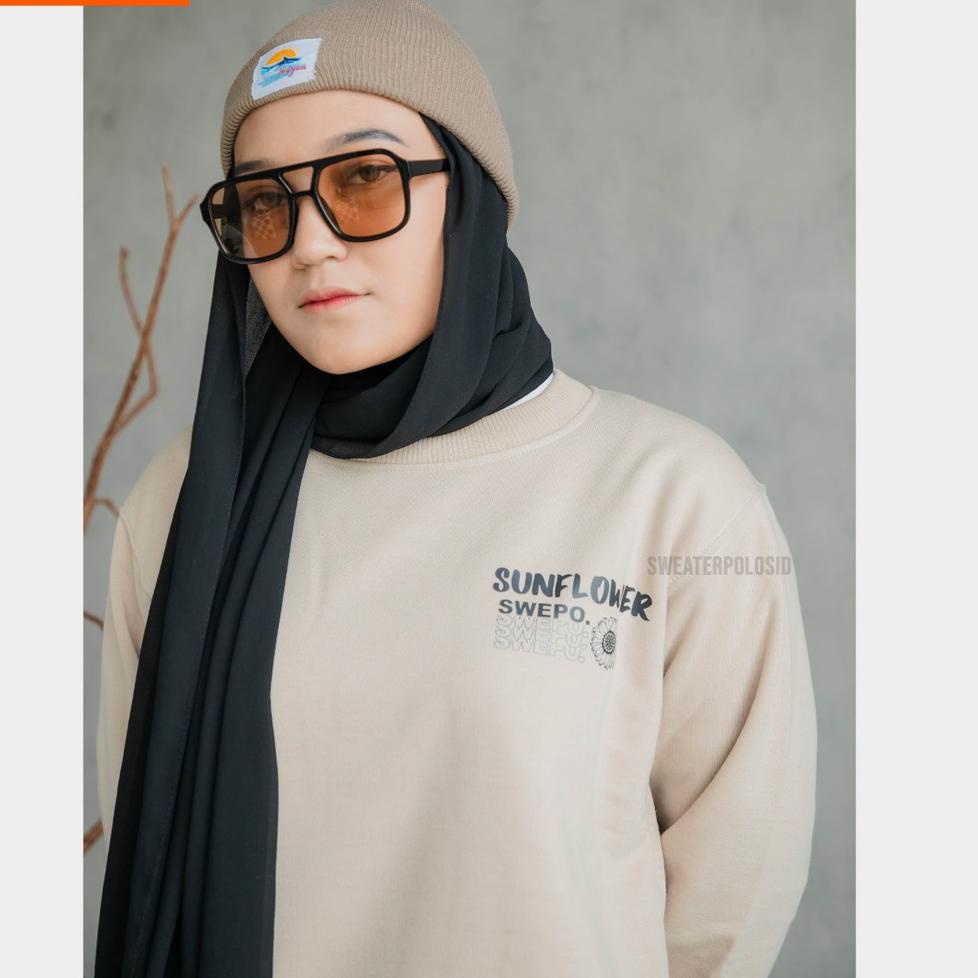C60H SWEATERPOLOSID B Sweater Sunflower SWEPO M-XXL (Pria & Wanita) SW13 Terkini