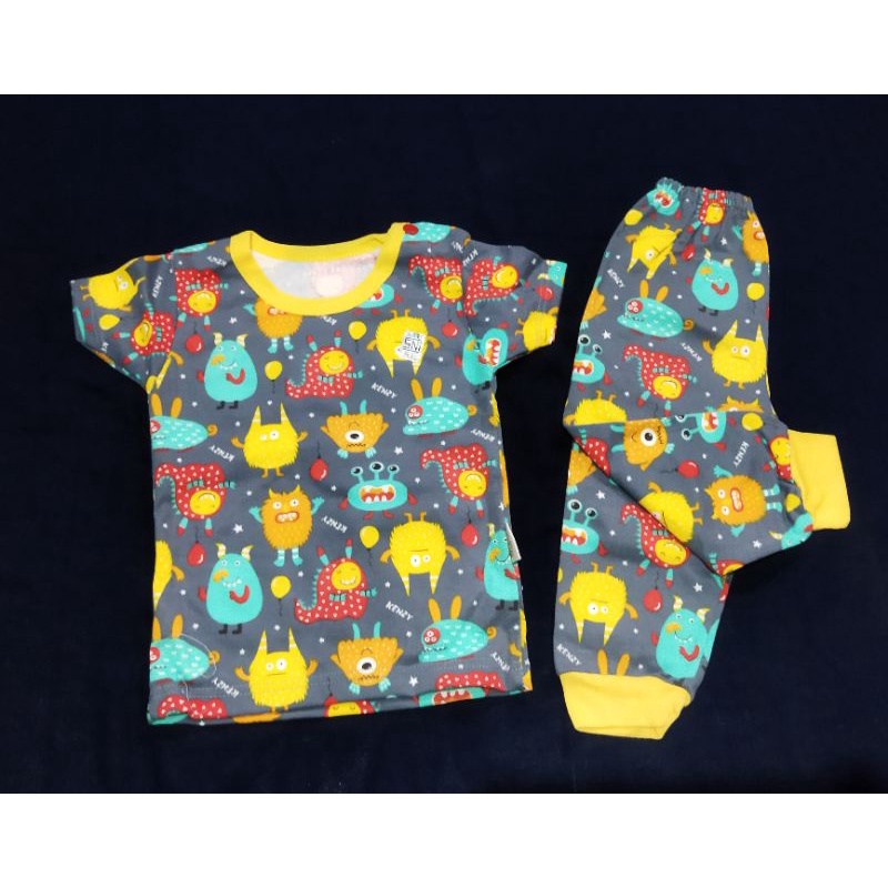 KenZy baby wear - Setelan Baju Lengan Pendek Celana Panjang