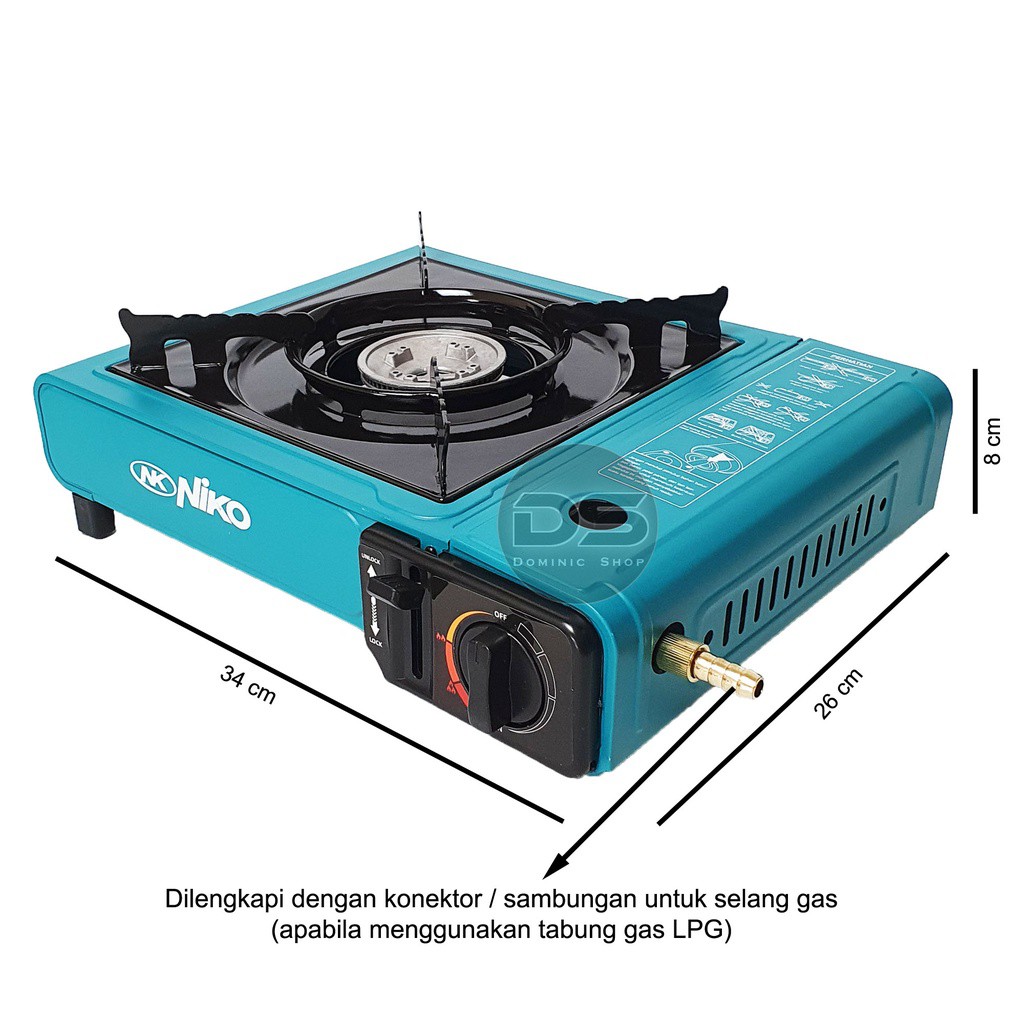 IDOLAKU Kompor Portable Niko Gas Stove Portable NIKO NK-268 kompor mini portable Niko Semarang