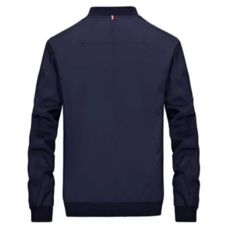 JAKET BOMBER PRIA BAHAN TASLAN JAKET WINDPROOF ANTI ANGIN TEBAL DAN HANGAT