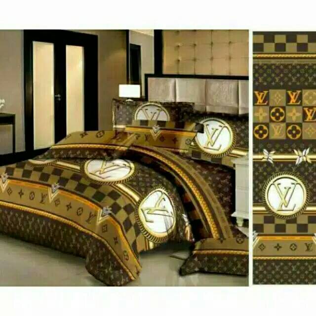 Sprei dan bedcover set badcover disperse lv dll