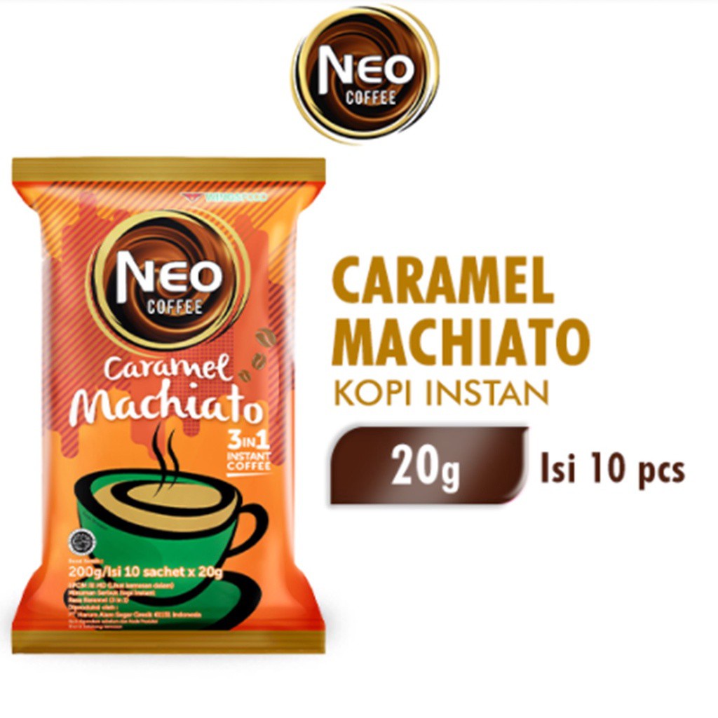 

Neo Coffee Caramel Machiato 200 gr | Kopi Neo | Isi 10 Sachet