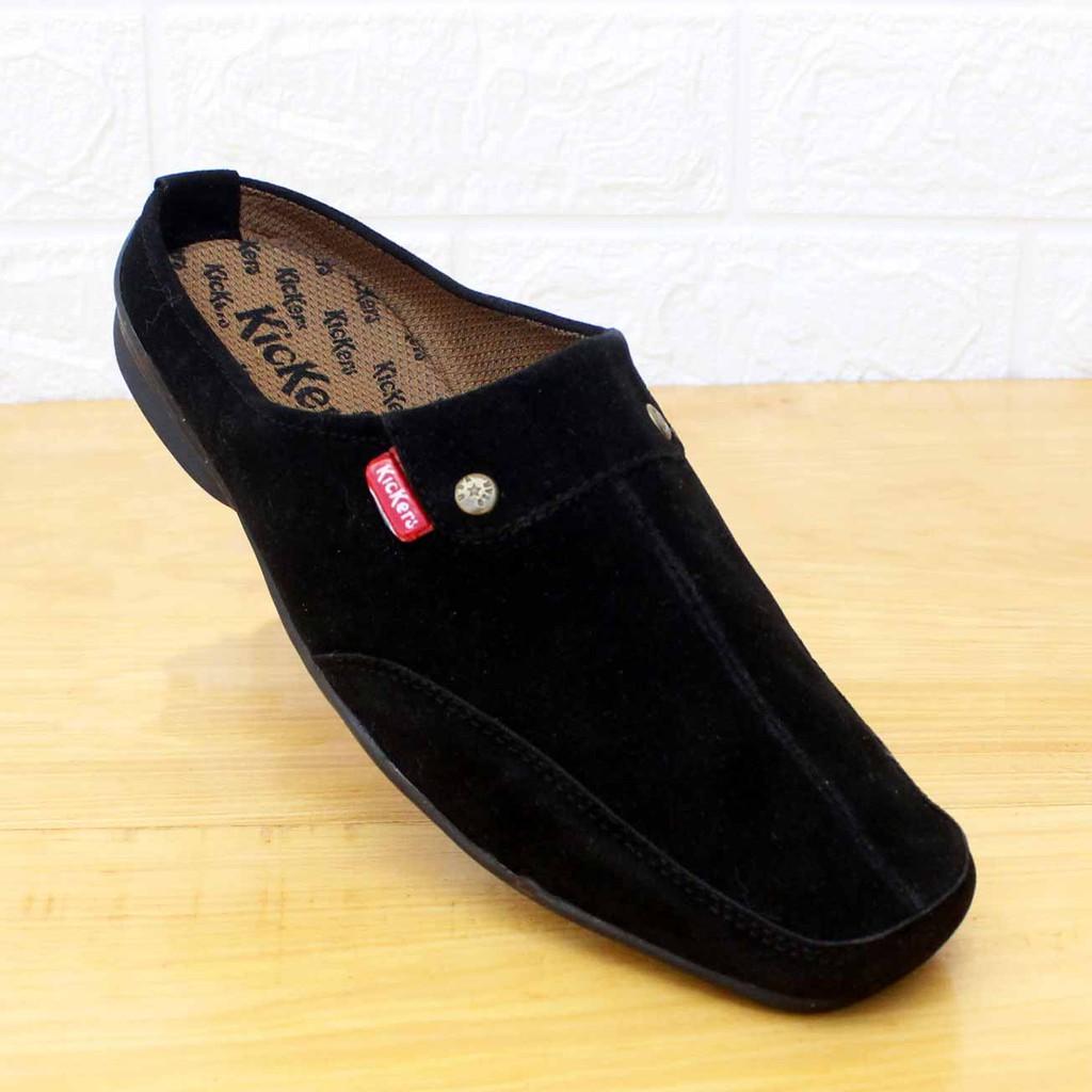 Sepatu Pria Selop Virale / Sepatu Flat Pria / Sepatu Selop Casual/ Sepatu Casual SG 11 HITAM