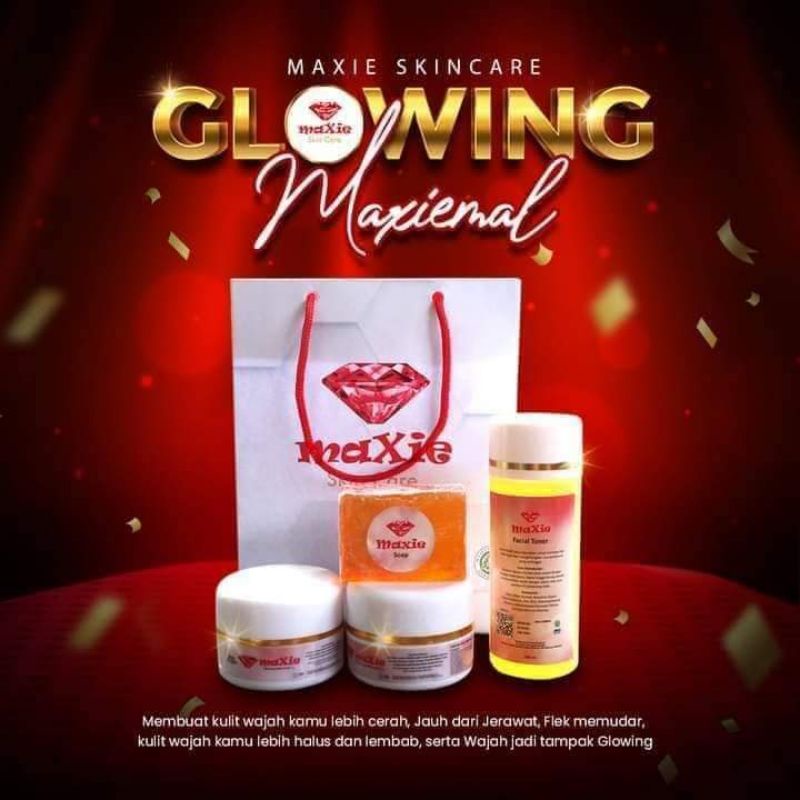 MAXIE GLOW SKIN CARE ORIGINAL BPOM, SELLER RESMI, JAMINAN UANG KEMBALI JIKA PRODUK TIDAK ASLI.