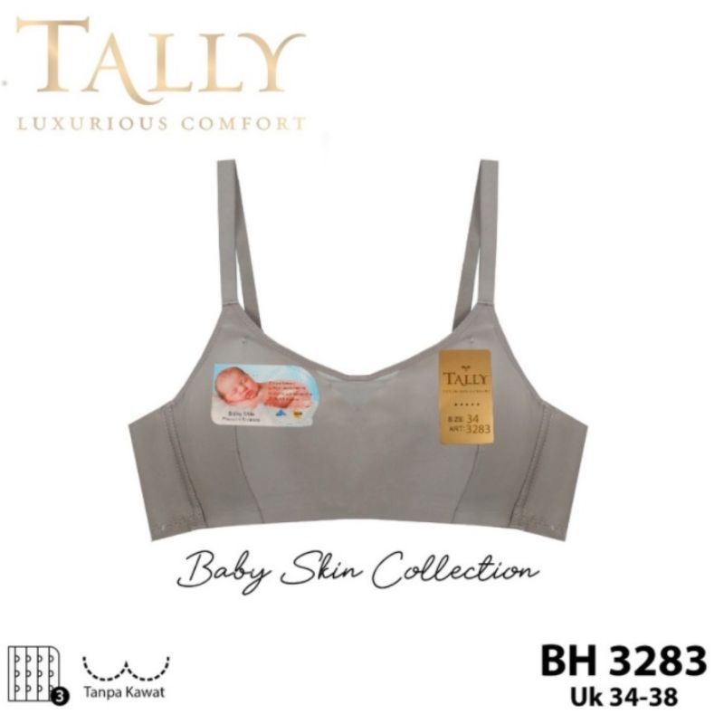 TALLY BRA BH TANPA KAWAT / BUSA TIPIS / CUP B / BABY SKIN COLLECTION BAHAN LEMBUT 3283