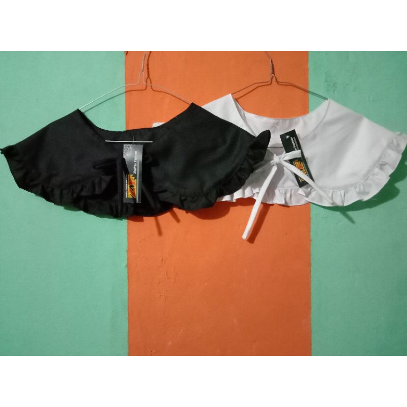 KERAH PALSU MODEL KERUT+TALI DAN RENDA MURAH/FAKE COLLAR MURAH