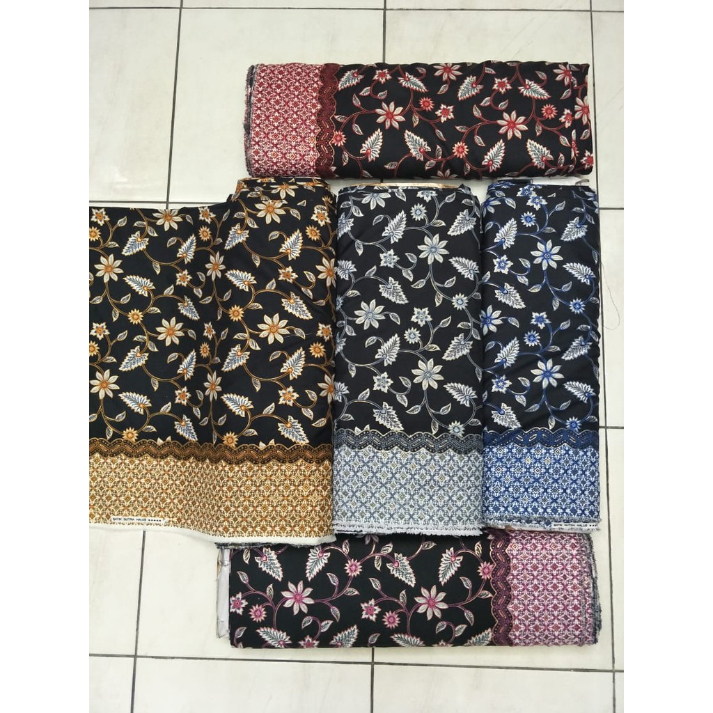 Kain Batik SILKY semi sutera sutra mengkilap murah lebar 1.15meter (per 1/2 meter)