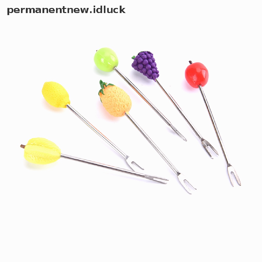 6 Pcs Tusuk Gigi Buah Kue Dessert Untuk Pesta Anak