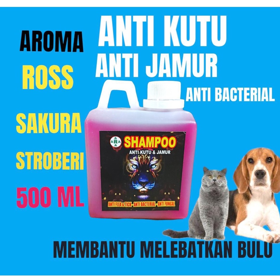 SHAMPO KUCING ANTI KUTU/JAMUR/RONTOK NETTO ; 500 ML