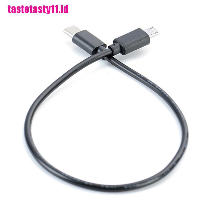 Kabel Charger OTG Tipe C Male Ke Micro USB Male