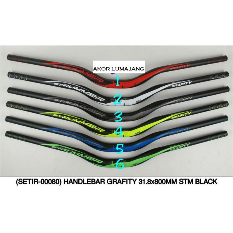 handlebar setir stir stang strummer grafity oversize 31.8 panjang 800mm sepeda MTB