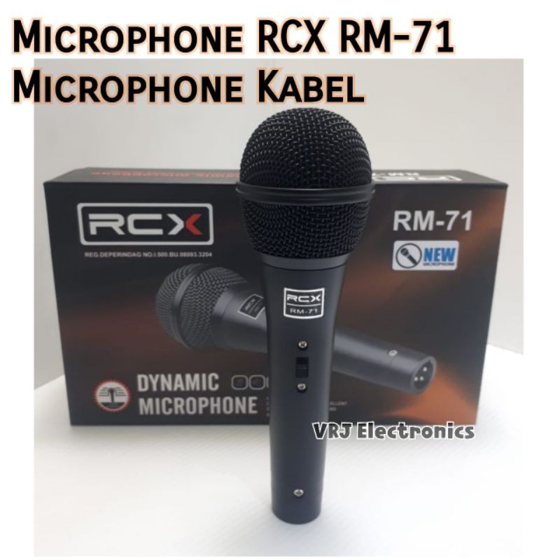 Microphone Kabel RCX RM71 Black Professional Dynamic Mikrofon Hitam