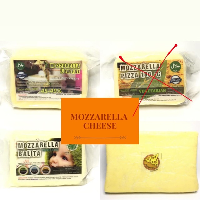

Mozzarella Balita dan Mozzarella Low Fat