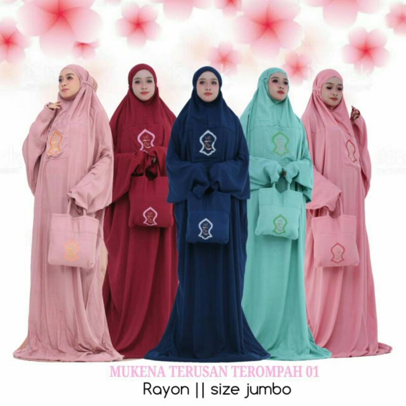 MUKENA TROMPAH TERUSAN PREMIUM / MUKENA RAYON SUTERA TERMURAH / GROSIR MUKENA