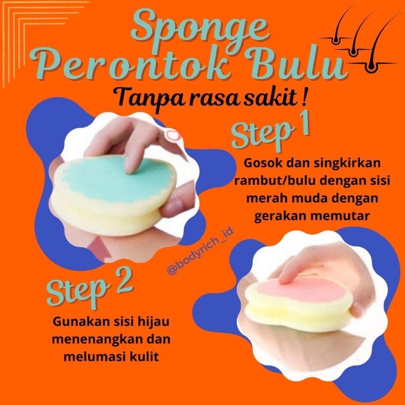 Spons Magic Penghilang Bulu Rambut Yang Efektif Tanpa Rasa Sakit Waxing Polishing Alat Penghilang Bulu Pria Wanita