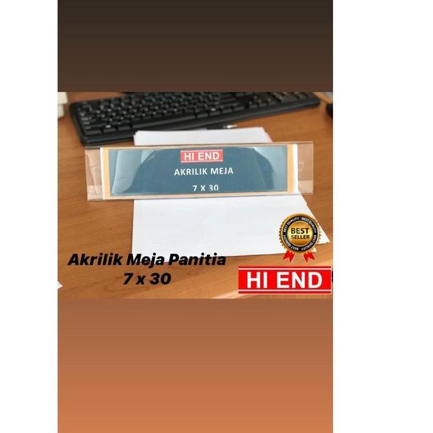 

Trend - Acrylic/akrilik name plate/tempat reserved selipan kertas 7cm x 30cm .,