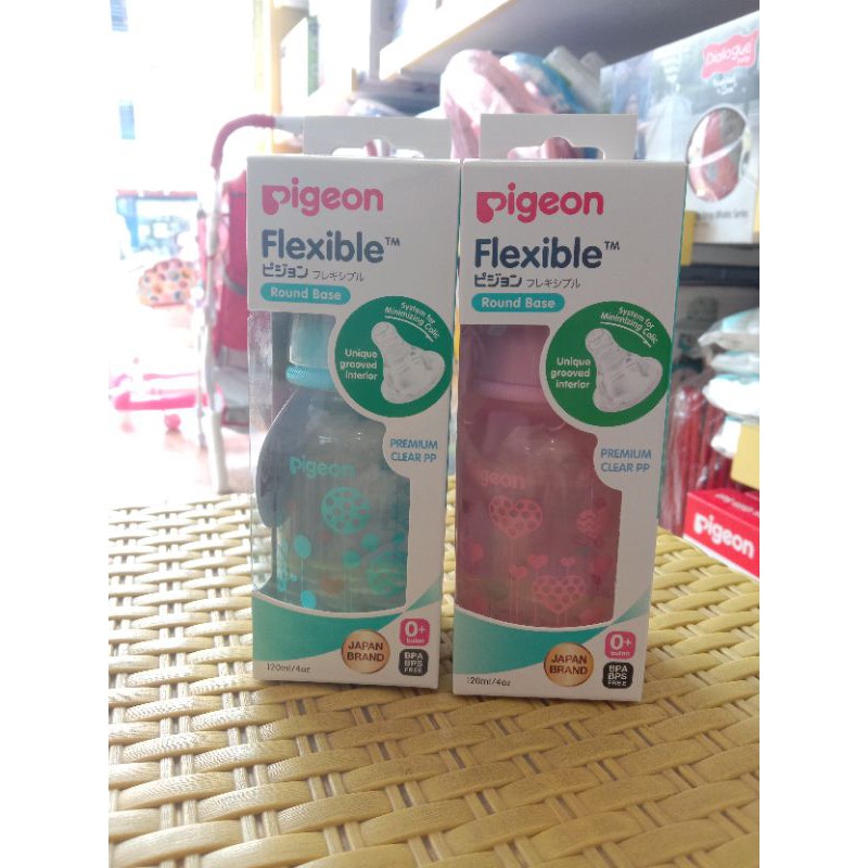 Pigeon Botol Susu PP Clear Flexible 120ml &amp; 240ml / Pigeon Flexible Bottle