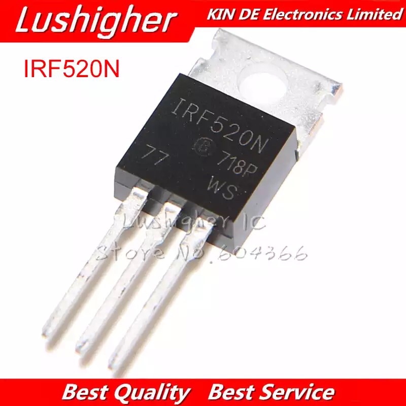 Mosfet IRF520 IRF520N untuk-220 N-Channel IR Transistor