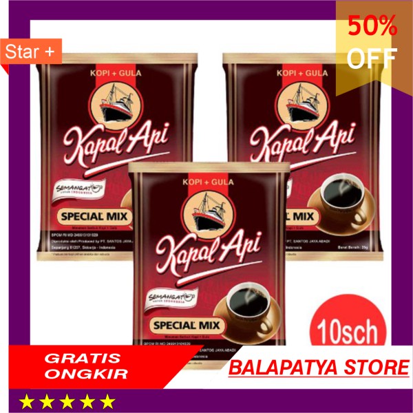 

STOK SISA 9 SAJA ! BURUAN !!! Kopi Kapal Api Spesial Mix 10 Pcs