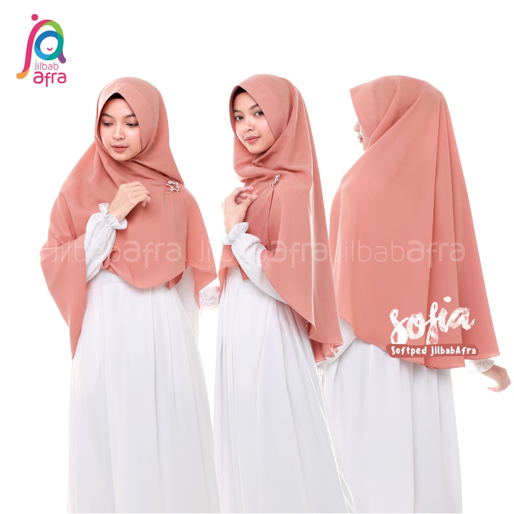 Khimar Sofiya - Jilbab Arfa - Model Terbaru Khimar Softped Antem Daily Hijab Syari Jahit Dagu