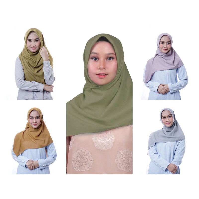 hijab zoya polos | kerudung segi empat barcode 99k