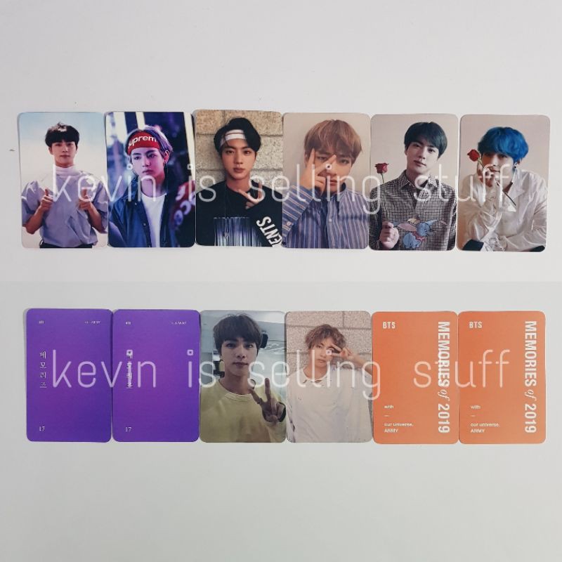 Unofficial BTS Photocard PC Replica Jin Taehyung V Memories 2017 2018 2019 Bluray
